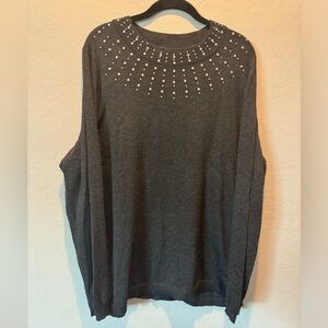 Lane Bryant NWOT Jeweled Neck Sweater - 18/20